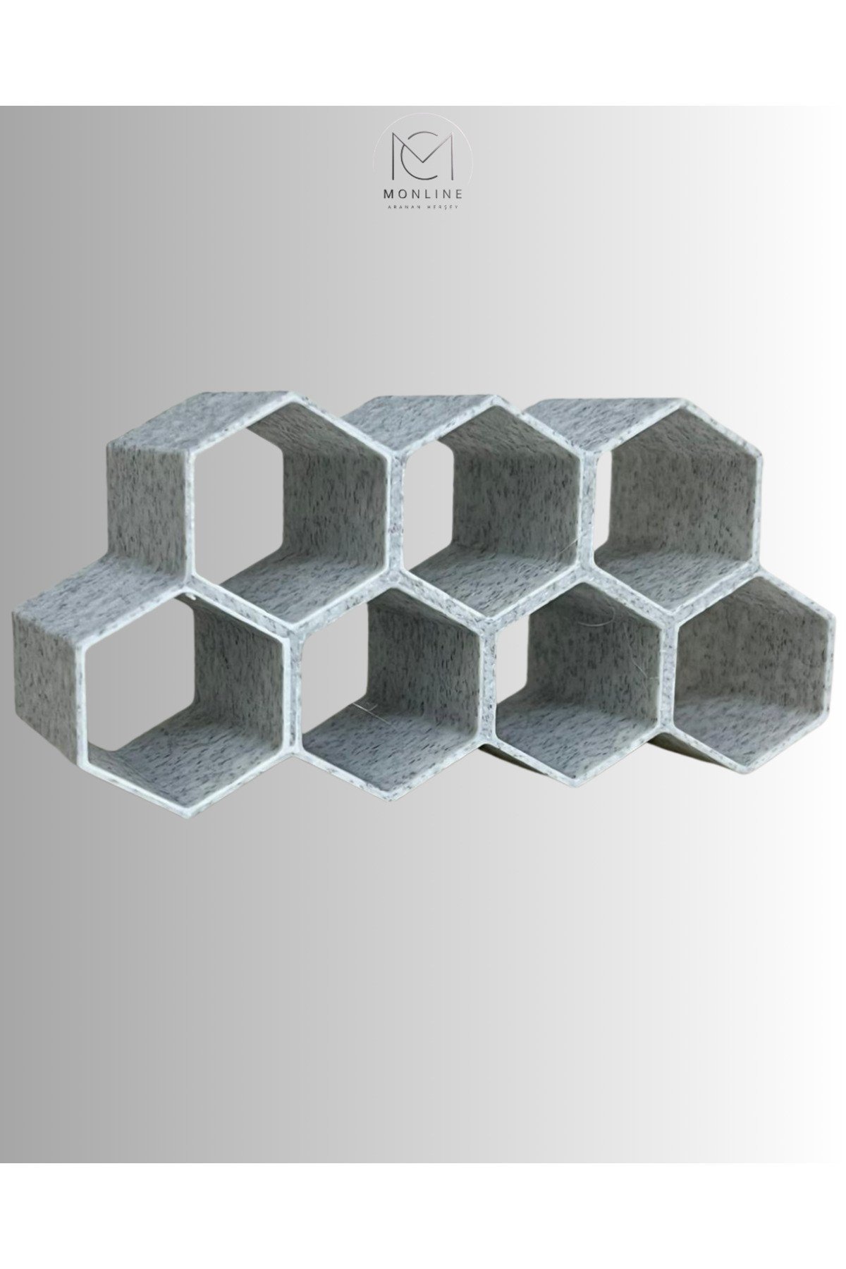 GRİ AKVARYUM DEKOR VE BALIK SAKLANMA ALANI PETEK 11X5,5X4 CM