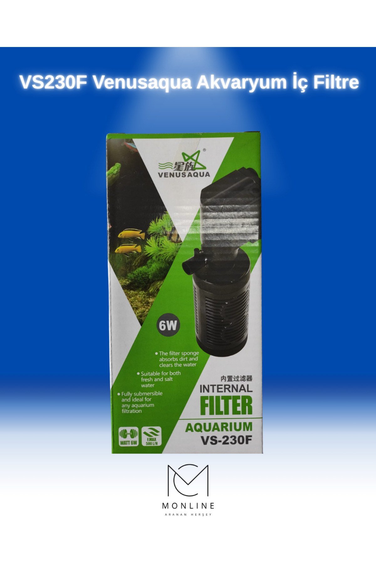 VS230F Venusaqua Akvaryum İç Filtre