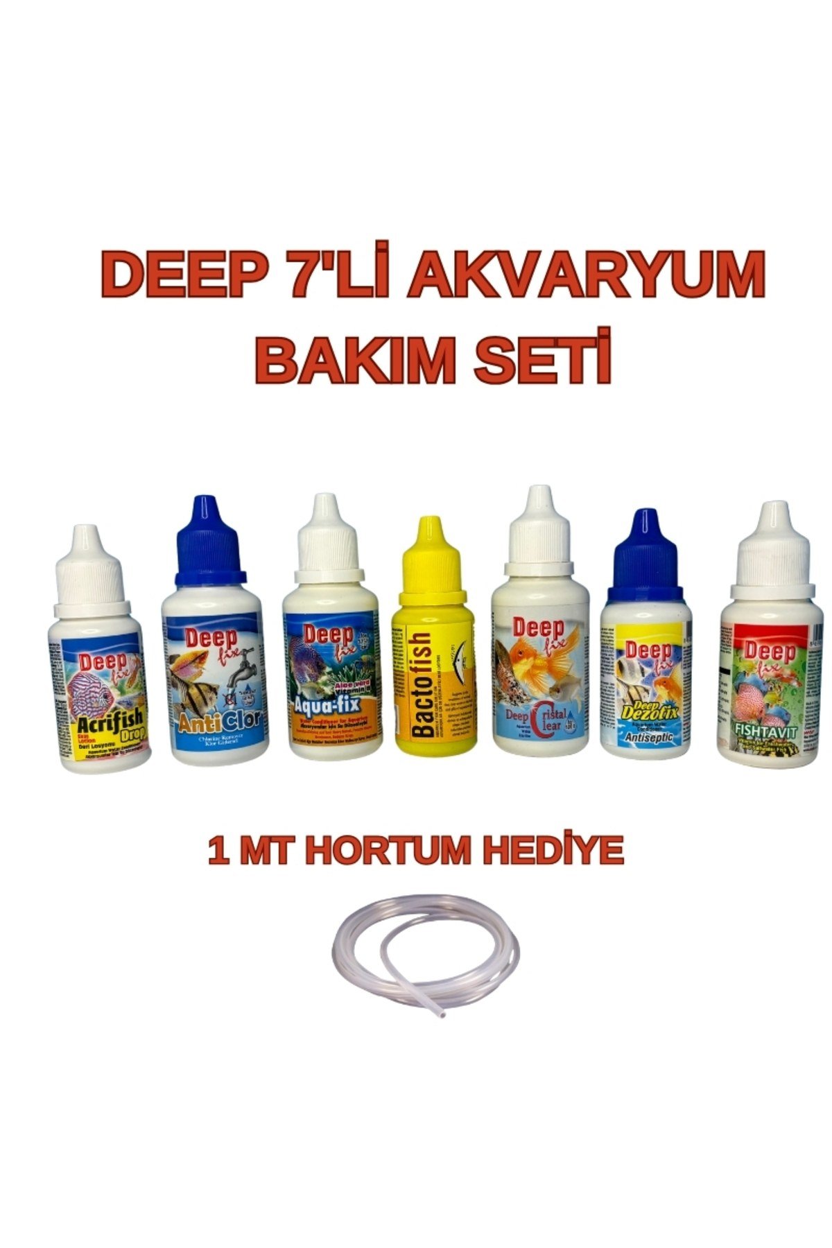 7'li Akvaryum Bakım Seti 1 Mt Hava Hortumu Hediye monline mağza