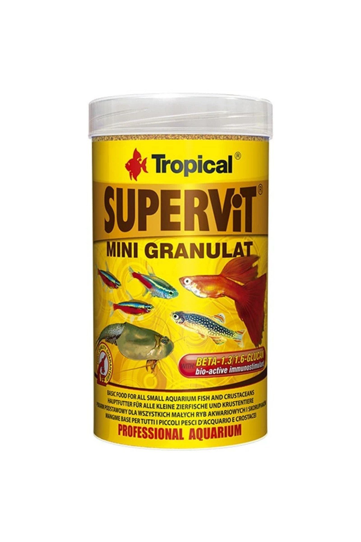 Süpervit Mini Granulat Küçük Akvaryum Balıkları için Granül Balık Yemi 100 Ml 65 Gr