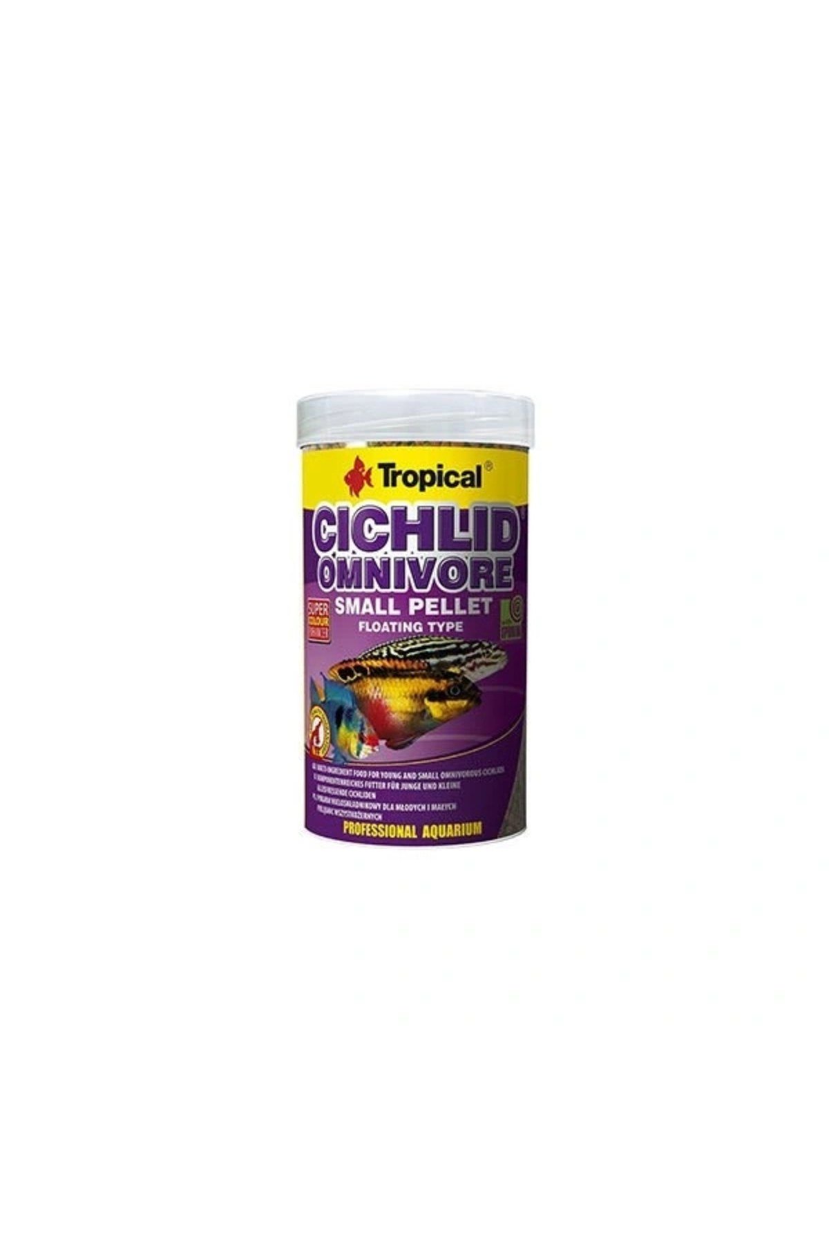 Cichlid Omnivore Pellet Karışık Beslenen Cichlid Balıkları için Pellet Balık Yemi Small 100