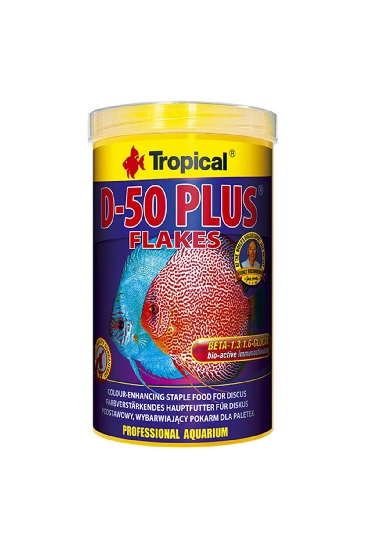 D-50 Plus Discus Balıkları Için Renklendirici Pul Balık Yemi 1000 Ml 200 Gr